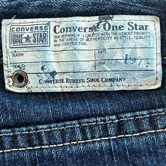 CONVERSE ONE-STAR MEDIUM WASH STRAIGHT LEG JEANS WOMEN'S SIZE 8 - Picture 9 of 14